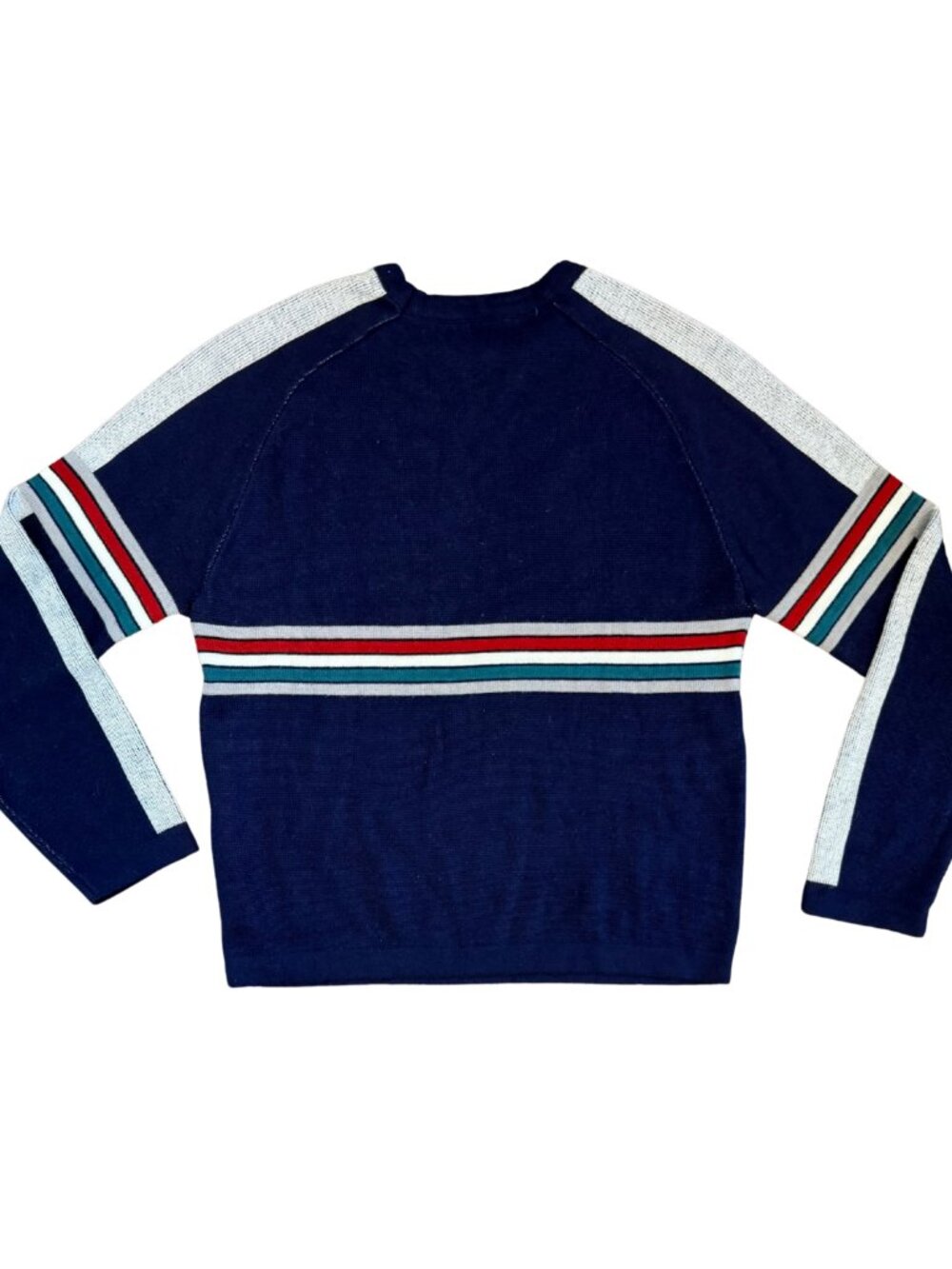Men's Navy Stripe Sweater Size Medium